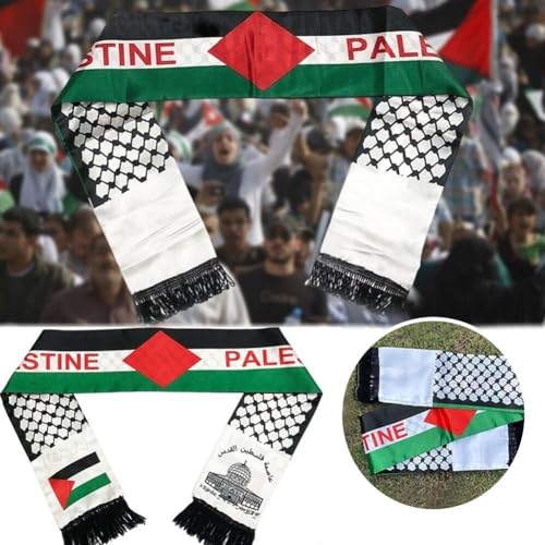 Palestine Flag Scarf,Palestine Flag Shawl Sash Stole Wraps Scraf,Double Side Scarf Palestine Satin Scarf,for Women Men2