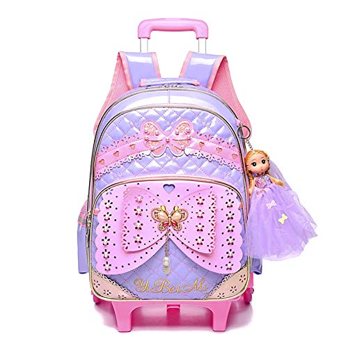 Mochila para niños Sacs D'école Pour Enfants Sacs À Dos Mignons Pour Enfants 6 Roues Trolley Bagages Pour Filles Sac À Dos À Roulettes