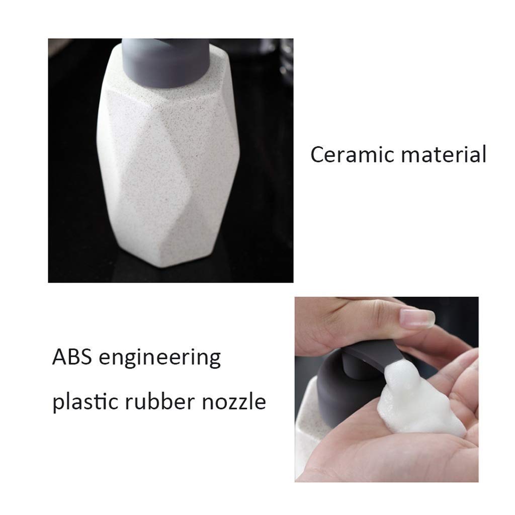 Bottiglia con pompa per dispenser di sapone liquido ricaricabile per piano di lavoro da bagno, lavello da cucina - Contiene sapone per le mani, detersivo per i piatti, disinfettante per le mani