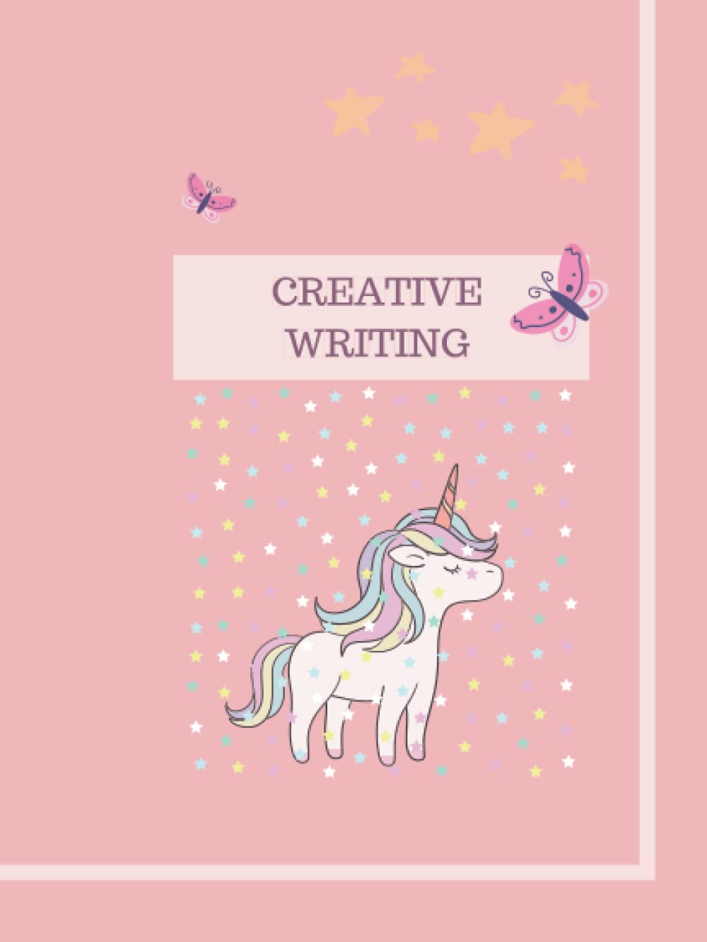 Unicorn Creative Writing book with drawing space in each page