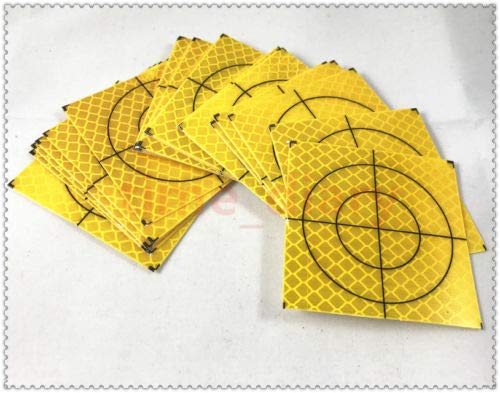 20PCS Yellow Reflector Sheet 50X50MM Reflective Tape Target for Total Stations