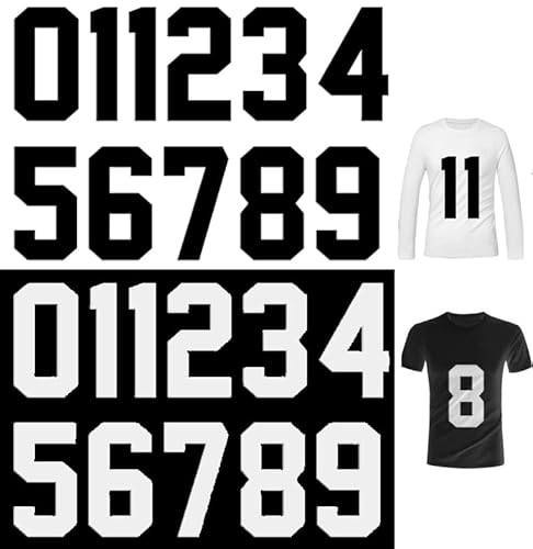 SIQUNUO 22 Pcs Iron-On Numbers 0-9 for Jerseys, 8 Inch