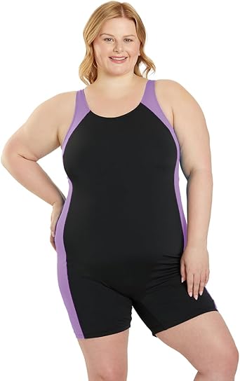 Sporti Womens Plus Size HydroLast Athletic Unitard One Piece Suit, 47% PBT