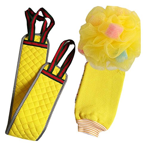 Dragon Troops Shower Loofah Bath Sponge,Utility Bathroom Accessories for Men & Women, (Yellow)