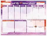 bloom daily planners Work/Life Balance Planning Pad - Tear Off Weekly Work and Personal to Do Pad - Planning System to Do Pad - 8.5