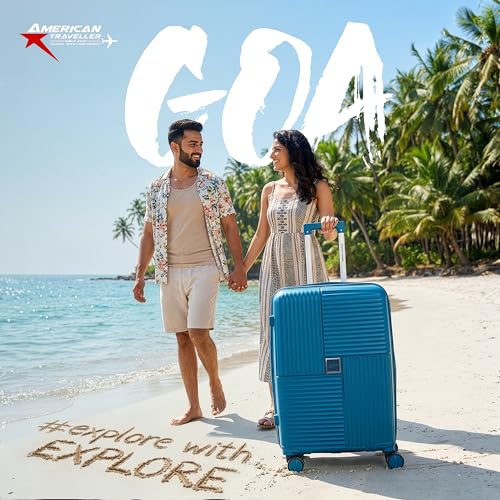 Image of Explore Luggage Trolley Bags | Polypropylene Durable Hard Shell | Polypropylene Durable Hard Shell, TSA Type Lock, 360 Disc Spinner Wheels, Expandable Suitcase