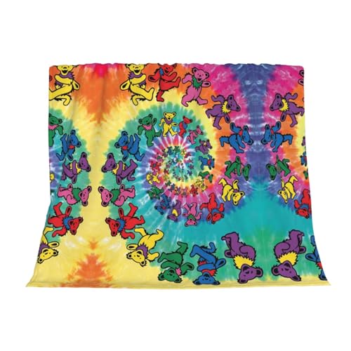 Couverture flanelle ours dansant Halloween 152x127cm légère et douce