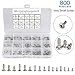 HanTof 800pcs Tiny Screws for Electronics, M1/M1.2/M1.4/M1.6/M1.7 Very Small Phillips Pan Head Machine Screws, Micro screws, Mini Screws Assortment Kit for Electronic Repair,Nickel-Plated Carbon Steel