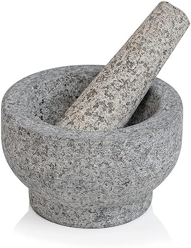 - Subaa Stone Mortar and Pestle Traditional Hand Grinder, Siloti, Silot, Traditional Grinder -Length - 4.5Inch Dia