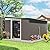 Outsunny 11' x 9' Outdoor Storage Shed, Metal Garden Tool House with Sloping Roof and Lockable Door for Backyard, Bike, Patio, Garage, Lawn, Gray