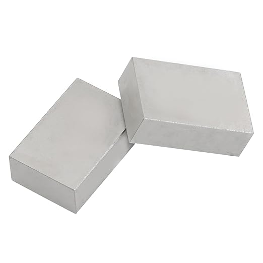 findmall 1 x 2 x 3 Inch Blocks Matched Pair No Holes Hardened Steel Accuracy Ground Machinist 123 Blocks Set Up Blocks Fit for Accuracy Grinding Layouts
