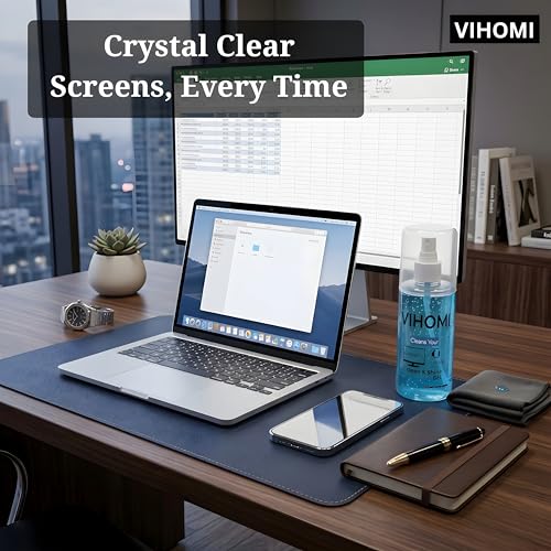 Image of Extra Large 225ml Gel Spray Cleaner with Microfibre Cloth for Laptop, Mackbook,PC, Mobile, Tablet, Camera & All Screens, Safe Streak-Free Deep Cleaning