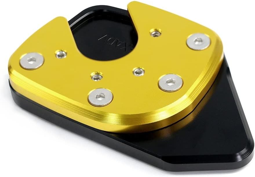 for Hon&da X-ADV XADV750 2014-2019 Motorcycle CNC Foot Side Stand Enlarger Plate Support Plate Enlarger Pad Side Stand Cover (Color : Gold)