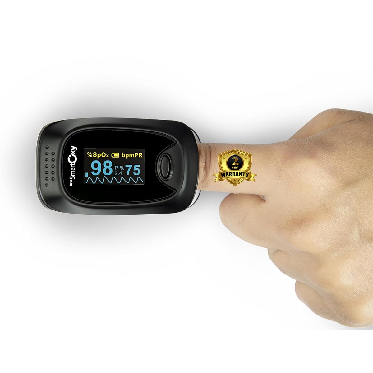 Sponsored Ad - BPL Medical Technologies Smart Oxy Finger Tip Pulse Oximeter (Black)|High Accuracy|SPO2|Perfusion Index| OLED Display| CE Certified| Heart Rate - Black