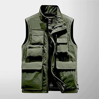 Fishing waistcoat Men Women Unisex waistcoat Many pockets Fishing Multipockets Photographer Military Outdoor Camping Fishing Fishing Sea River Mountain Climbing Sea Fishing River Fishing-B||2XL