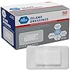 MED PRIDE Adhesive Island Dressing 2x3 in, Pack of 50 Sterile Bordered Wound Dressings, Highly Absorbent, Non-Stick, Latex-Free (2'' x 3.15'')