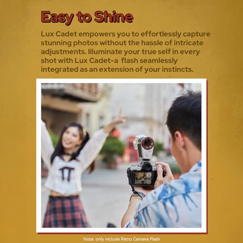 Retro Camera Flash GN10 Modalità automatica e manuale 1/1-1/64 Potenza 28mm Lunghezza focale Compatibile con Canon Sony Fujifilm Olympus Hot-shoe 6200K ± 300K Temperatura colore