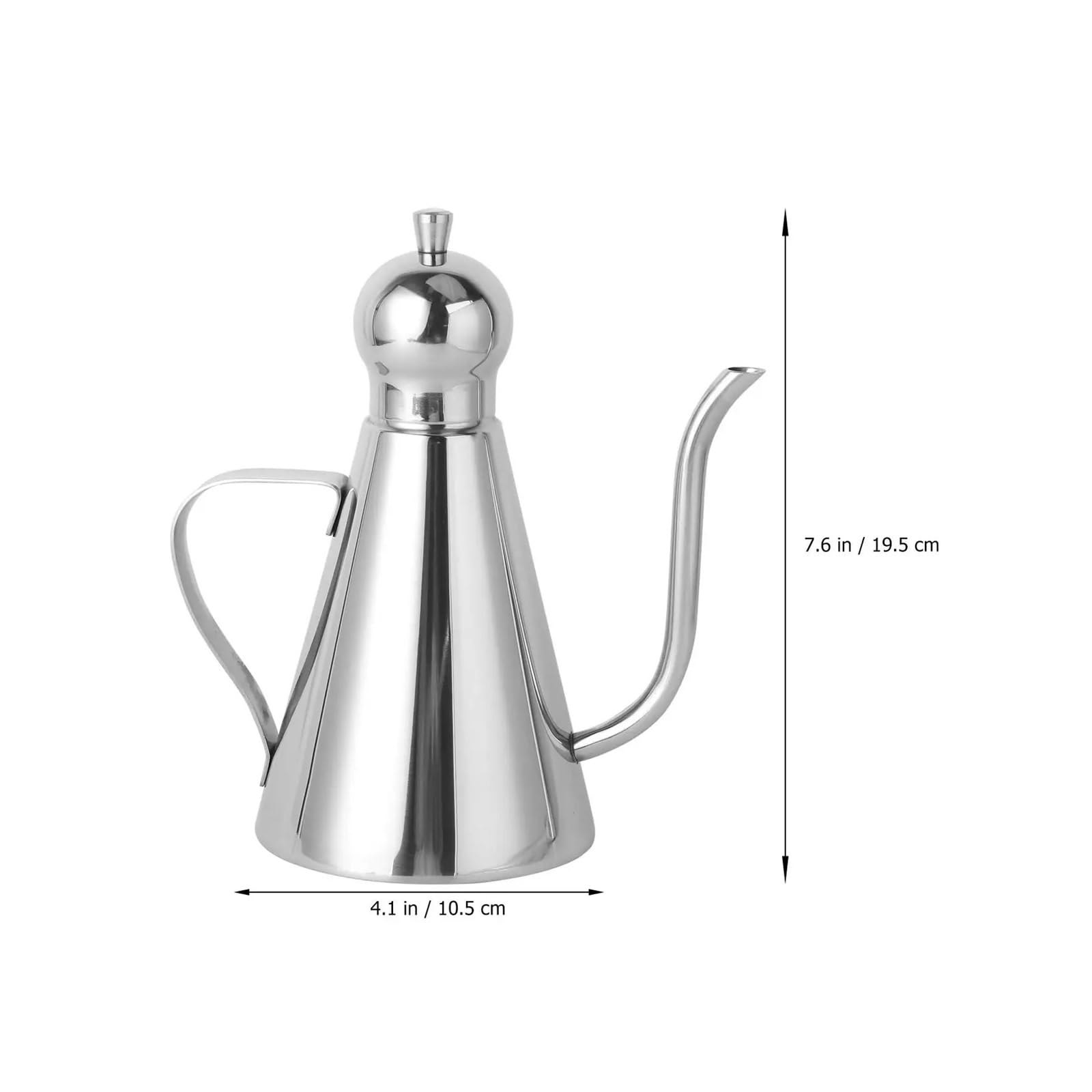Bottiglia di olio in acciaio inossidabile 304 da 0,27 l/0,5 l/1 l - Dispenser for condimenti cucina(0.5L)