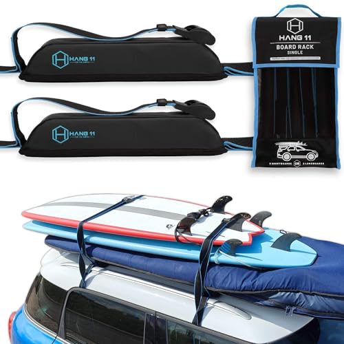 Hang 11 Surfboard Roof Rack - Fits Any Vehicle, Carries up to 3 Boards, Extra-Wide 1.5