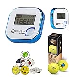GolfBuddy Voice 2 Golf GPS/Rangefinder Bundle with 1 Magnetic Hat Clip and 5 Ball Markers and...