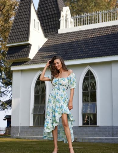 Image of Scarlet Darkness Summer Corset Dress Cottagecore Sun Dress Chiffon Wedding Guest Dresses for Women White S