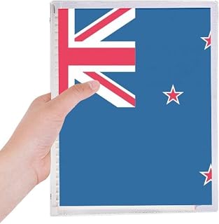 Caderno de folhas soltas com a bandeira nacional da Nova Zelândia, diário recarregável