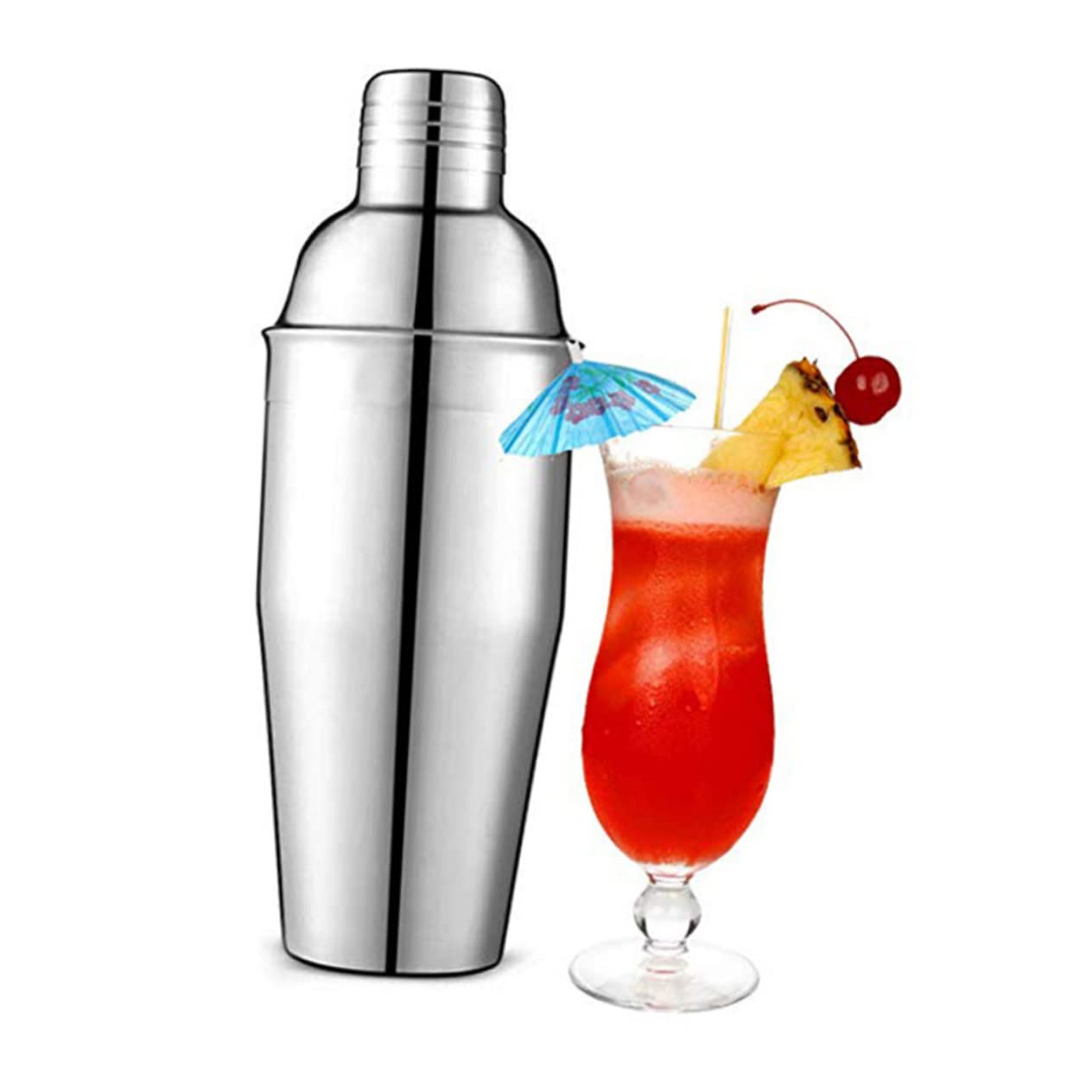 6 Piezas Coctelera Profesional Inoxidable Kit para Bar Casa Mezclador y Colador para Cócteles Martini y Bebidas Variadas