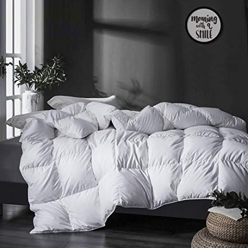 APSMILE Luxurious King Size Down Feather Fibers Comforter, Ultra-Soft Down Feather Fibers Duvet, 39oz Hotel Collection Comforter Medium Warmth All Season Fluffy Duvet Insert (106x90, White) - Thumbnail 2