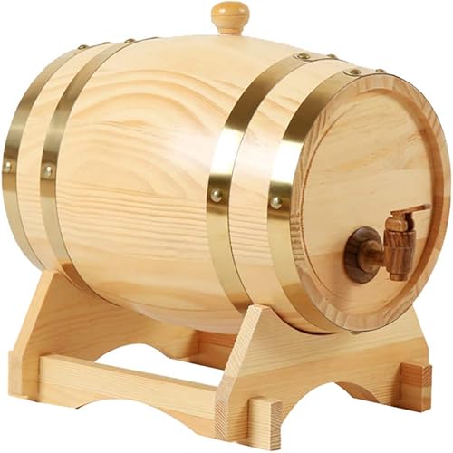 Miniatura 3 de Barril de vino de roble vintage barril de envejecimiento de madera para whisky, cerveza, vino, tequila (madera, 3L)