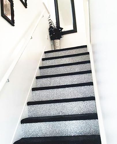 WDragon Glitter Wallpaper Border Peel and Stick Sparkle Glitter Wall Border Ceiling Decorative Border for Home Room Wall,Black Silver Gold (Silver) - Image 3