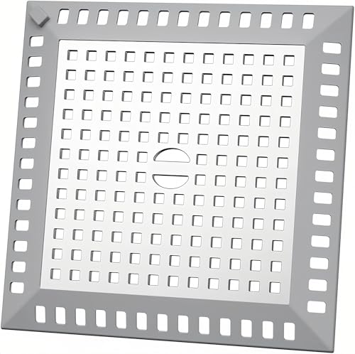 JAONLD Quadratischer Haarsieb Dusch 12,3x12,3cm Haarsieb Dusche Groß Sieb...
