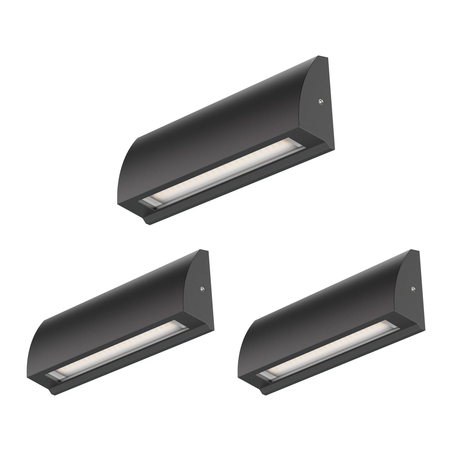 ledscom.de 4 LED wall Light/Staircase Light SEGIN for Outdoors, IP54, Flat, Downlight, Black matt, Angular, 6.2 W, 566lm, Warm White — view 21