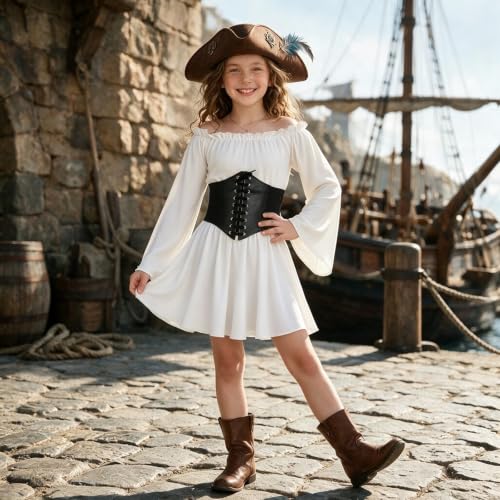 Girls Corset Dress Halloween Off Shoulder Bell Sleeve Funny Mini Dresses - image 2