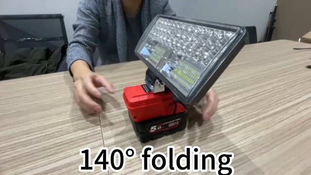 Cordless LED Work Light for Milwaukee 18v Battery，90W 5400ML LED