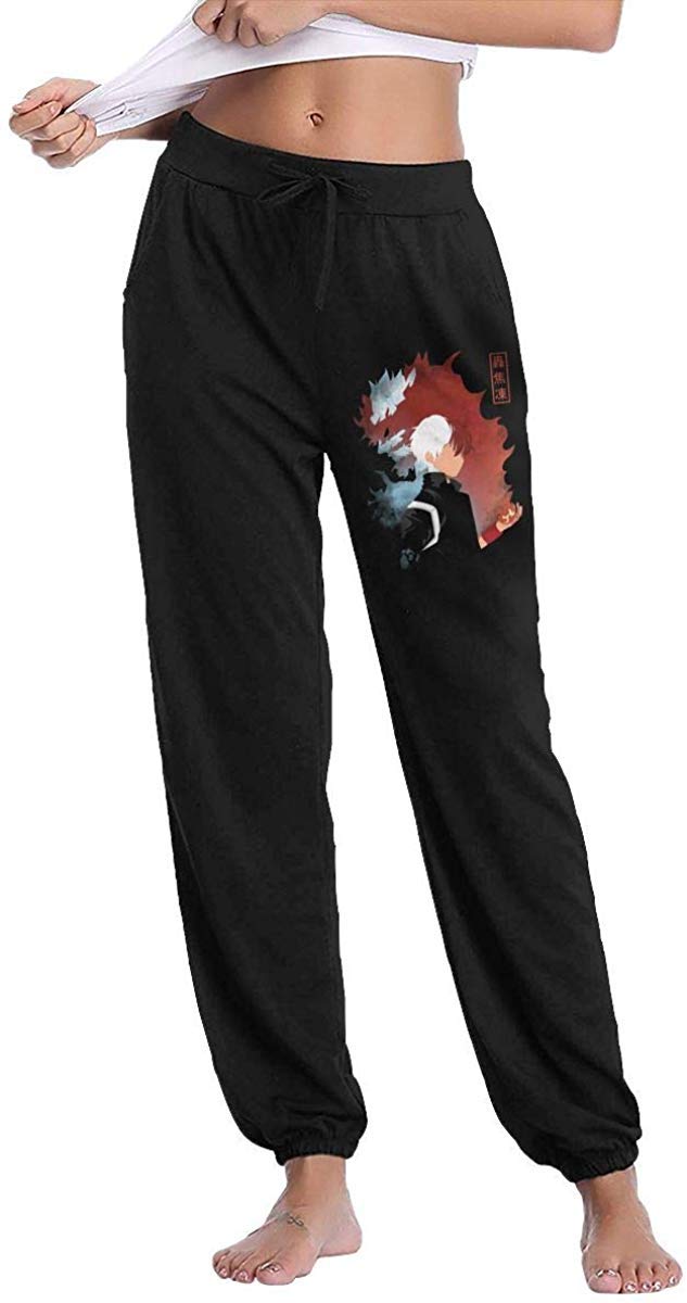 My Hero Academia Todoroki Shoto Women's Casual Sweatpants Long Pants with Pockets