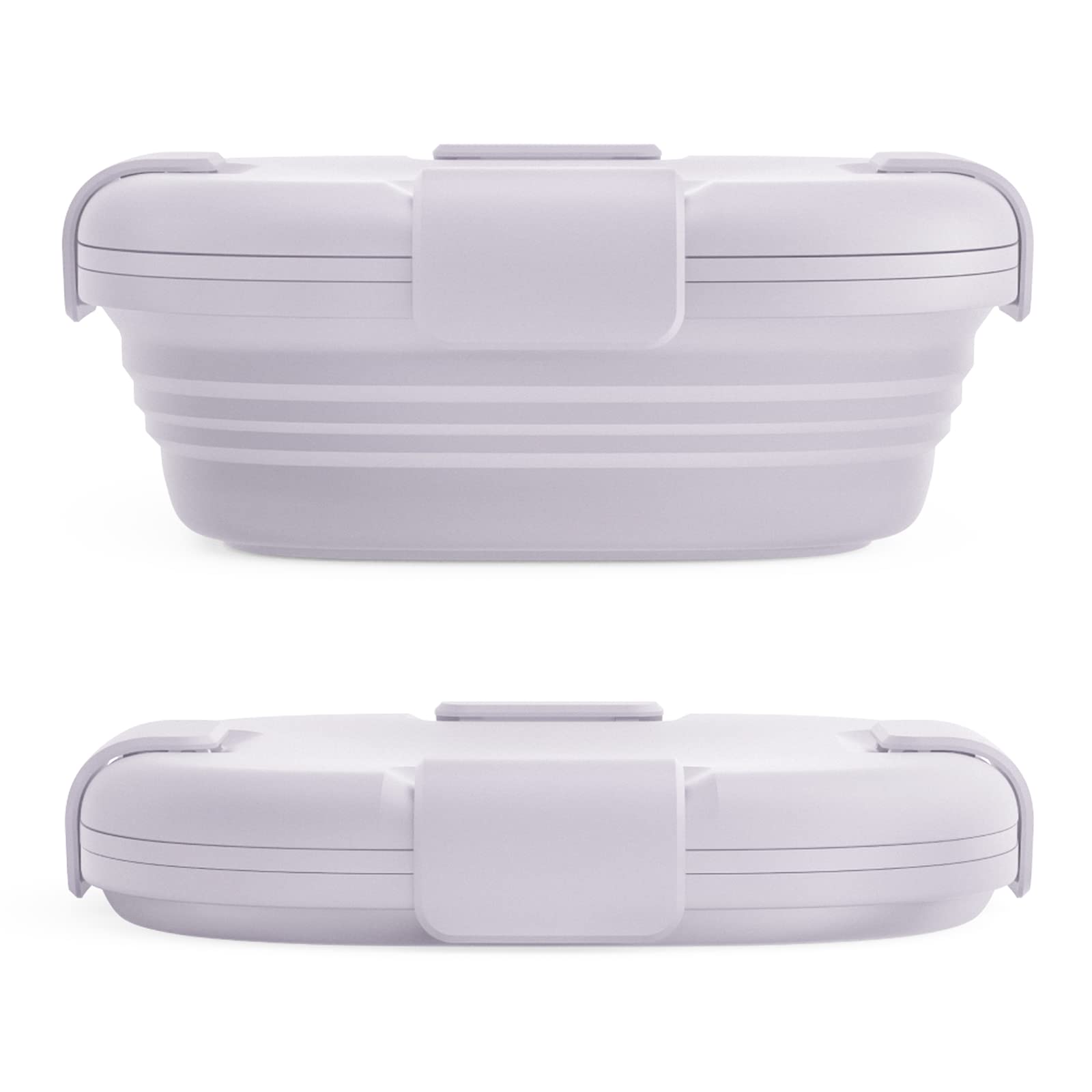 STOJOJr Collapsible Box for Kids - Lilac Purple, 24oz - Leak-Proof Reusable Silicone Travel Bowl for Hot & Cold Food - For Home, On-The-Go Camping & Hiking - Microwave & Dishwasher Safe