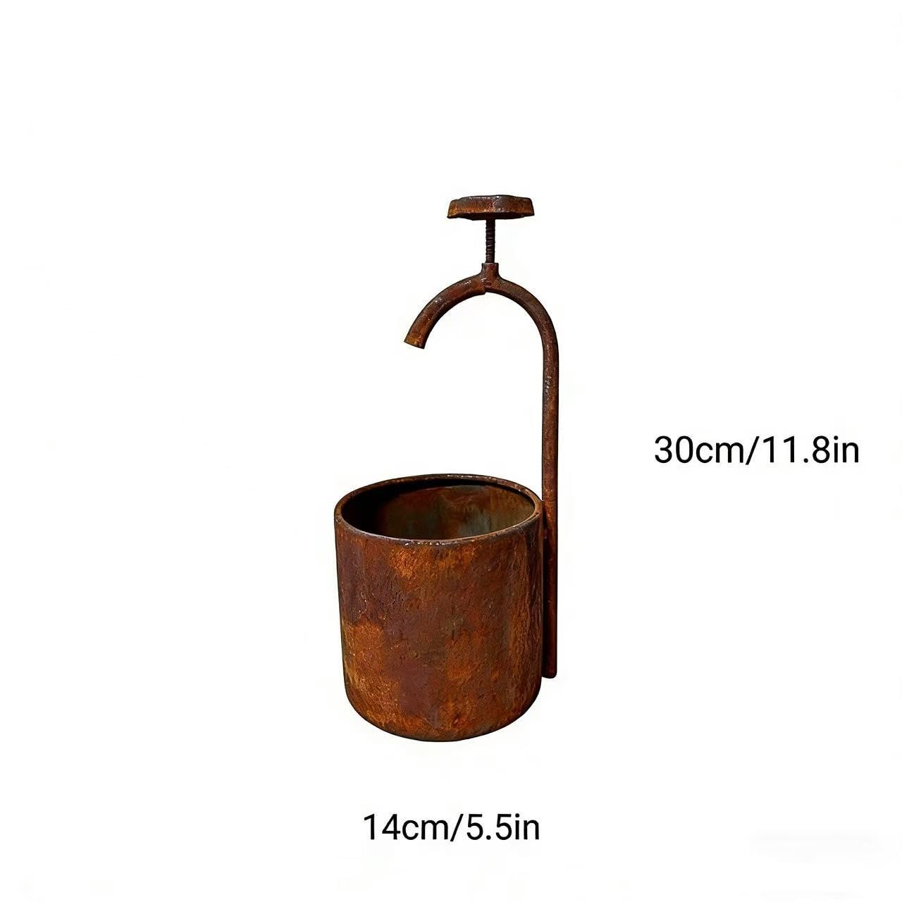 Wasserhahn aus Edelrost zum Bepflanzen Dekorieren Außenwasserhahn in Rostoptik 30 x 14 x 14 cm Rost Pflanzschale Blumentopf Windlicht Gartendeko Rostdeko (Wasserhahn)