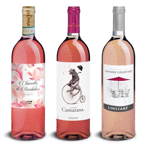 DELINAT – Wein Probierpaket Natürlich Rosé – Roséwein trocken – Weinset...