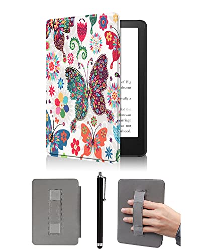 Custodia Sottile per Kindle 11a Generazione Versione 2022 - con Funzione di Sospensione e Riattivazione Automatica e Cinturino da Polso - Non Compatibile con Paperwhite