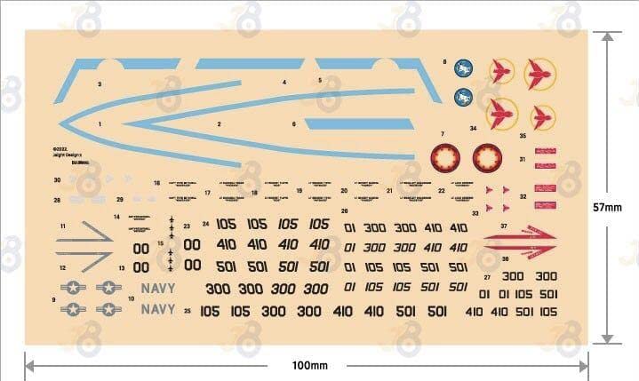 TOP GUN エフトイズステッカーセット 1/144
