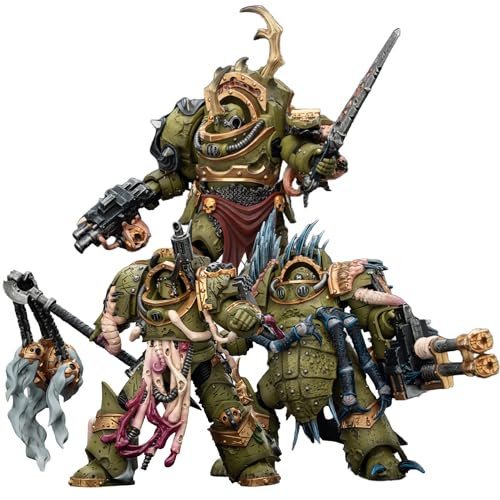 Image of JOYTOY Death Guard Warhammer 40k 1 /18 Action Figure Death Guard Blightlord Terminator 3PCS Collectible Gifts,Toys for Kids 15+ and Adults 4.8-inch
