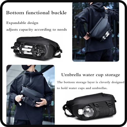 Generic Obsidian Sling Bag,Empiria Sling Bag,Mens Women Empiria Obsidian Crossbody Waterproof Sling Bag for Travel,Gym,Cycling (one size,Blue)2