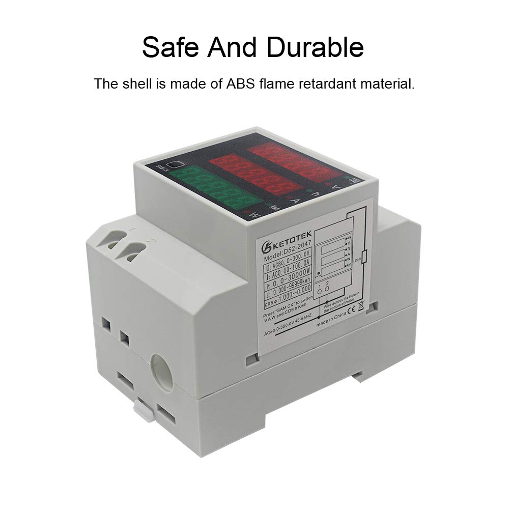 Buy KETOTEK Power Meter Single Phase Energy Meter Electricity Usage