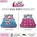 Franco Kids Bedding Comforter with Sheets and Cuddle Pillow Bedroom Set, 6 Piece Full Size, LOL Surprise
