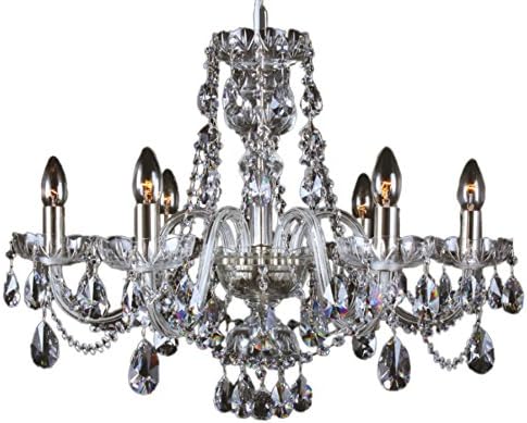 Glass LPS 11 801/06/1 Swarovski Elements Sterling Silver A + Rchandeliers (E14), Clear, Diameter 66 x 50 cm/6.5 kg [Energy Class A+]