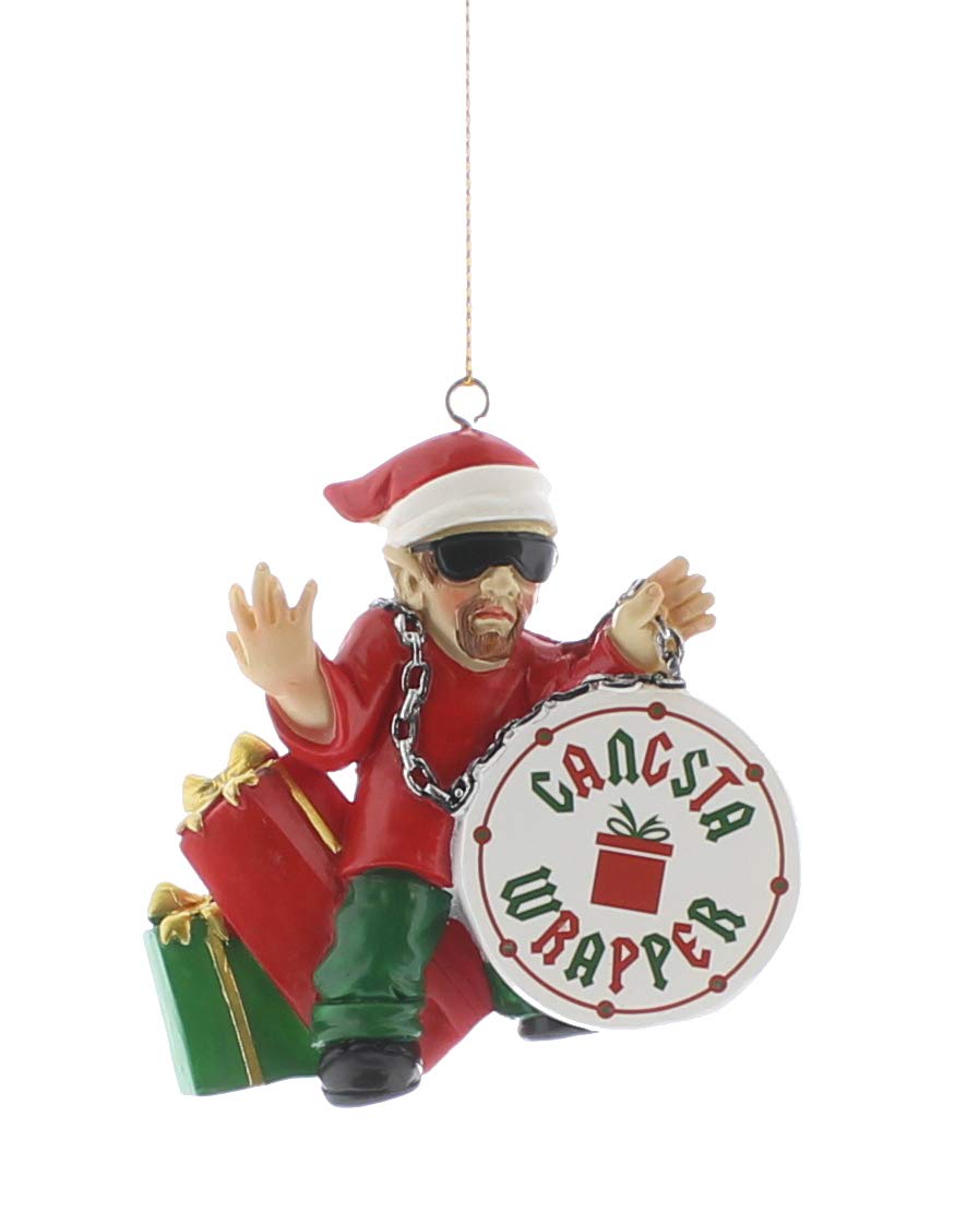 Festive Gangsta Wrapper Christmas Tree Decoration Fun Novelty Christmas Tree Ornament