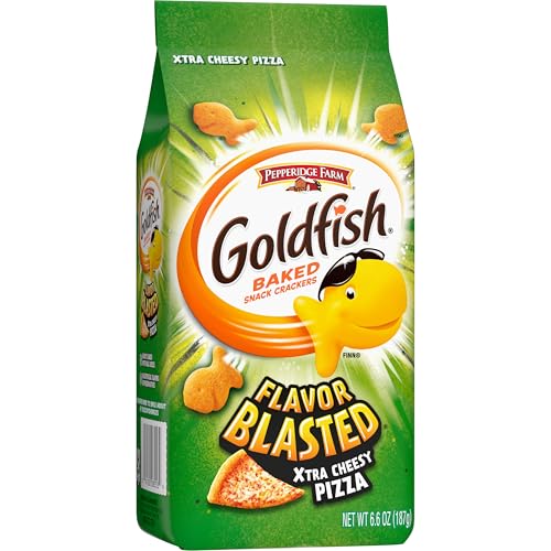 Goldfish Flavor Blasted Xtra Cheesy Pizza Crackers, 6.6 oz. Bag image 8