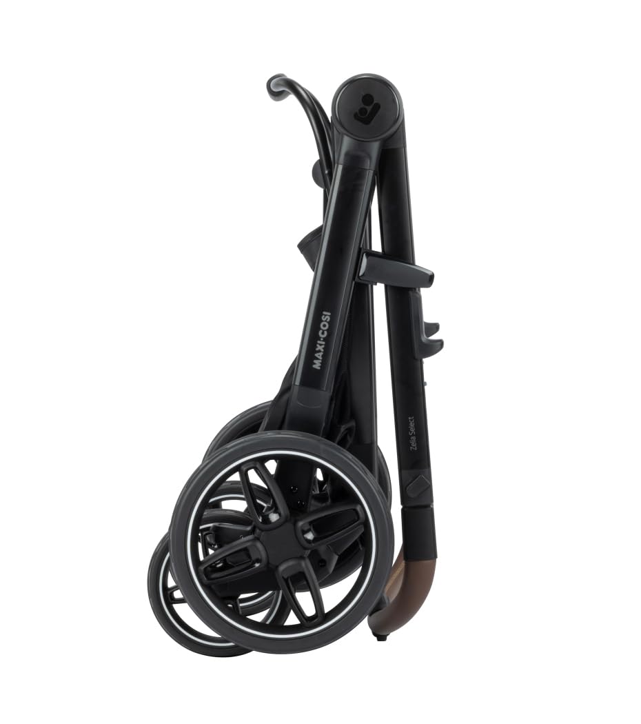 Maxi-Cosi Zelia S Trio2 Passeggino neonati 3 in 1, 0-4 anni, fino a 22 kg, Trio completo con passeggino reclinabile convertibile in carrozzina, seggiolino auto i-Size e borsa passeggino, Grigio Scuro