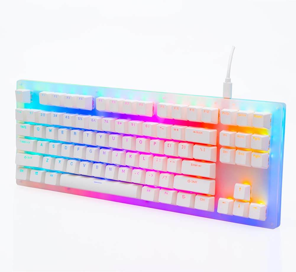 XVX Womier K87 Mechanical Gaming Keyboard Gateron Switch TKL Hot Swappable Keyboard Partitioned RGB 