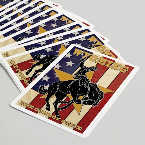 Baraja Wyoming Cowboy de 52 cartas tamaño poker miniatura 5